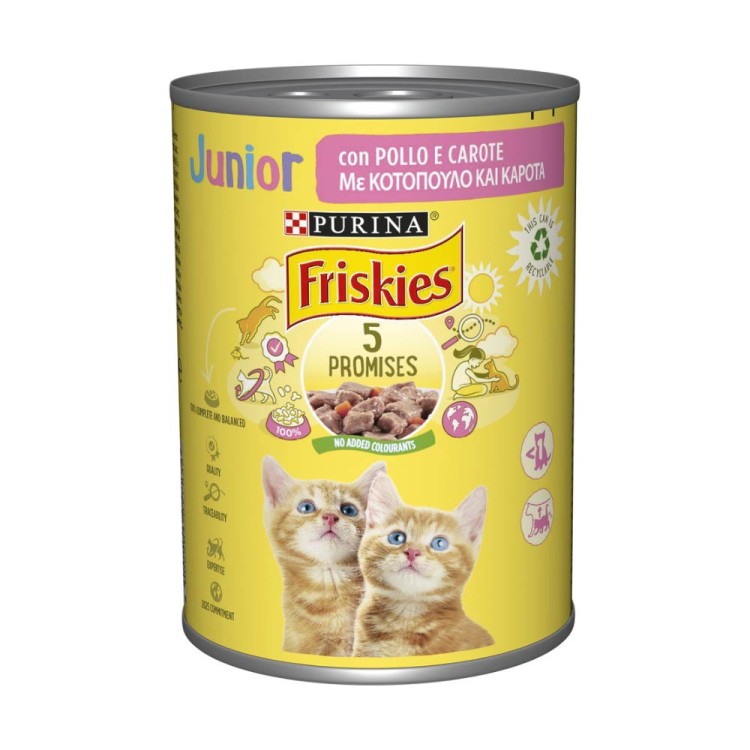 ΠΡΟΣΦΟΡΑ ΓΝΩΡΙΜΙΑΣ Friskies Cat Junior Κοτόπουλο & Καρότα σε Σάλτσα 400gr