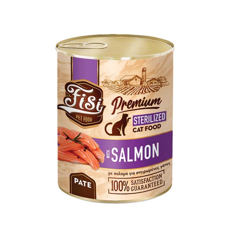 Fisi Premium Cat Adult Sterilised with Salmon 400gr (Σολομός)