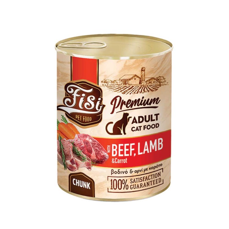 Fisi Premium Cat Adult with Beef Lamb & Carrot 400gr (Βοδινό Αρνί & Καρότο)