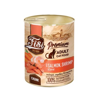 Fisi Premium Cat Adult with Salmon Shrimp & Carrot 400gr (Σολομός Γαρίδα & Καρότο)