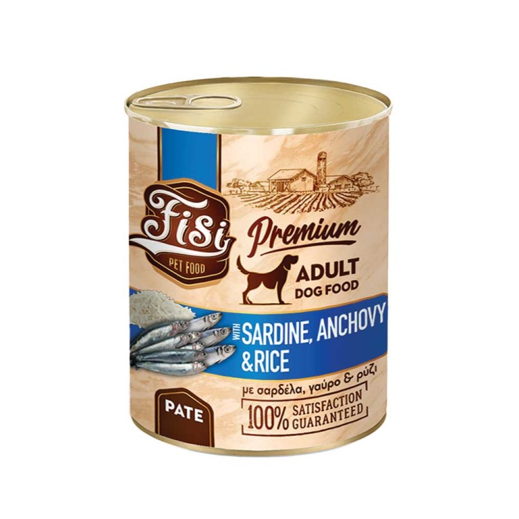 Fisi Premium Dog Adult Sardine Anchovy & Rice 400gr (Σαρδέλες Γαύρος & Ρύζι)