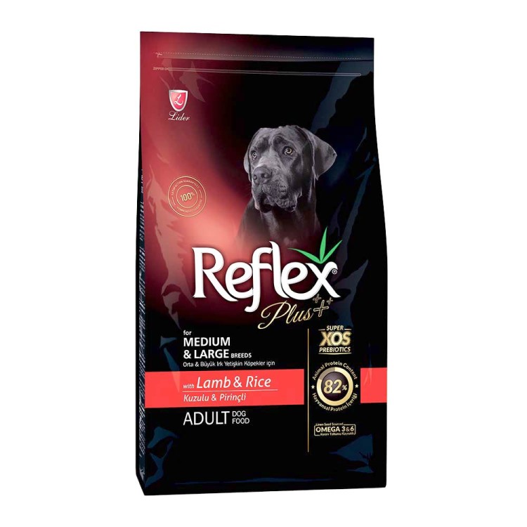 Reflex Plus Adult Medium & Large Αρνί & Ρύζι 15kg