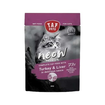 Taf Pets Neow Premium Adult Cat Turkey & Liver in Delicious Sauce 80gr (Γαλοπούλα - Συκώτι)