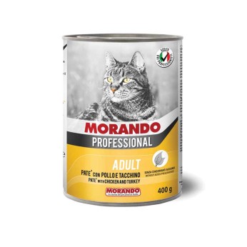 Morando Professional Adult Cat Pate with Chicken & Turkey 400gr (Πατέ Κοτόπουλο & Γαλοπούλα)