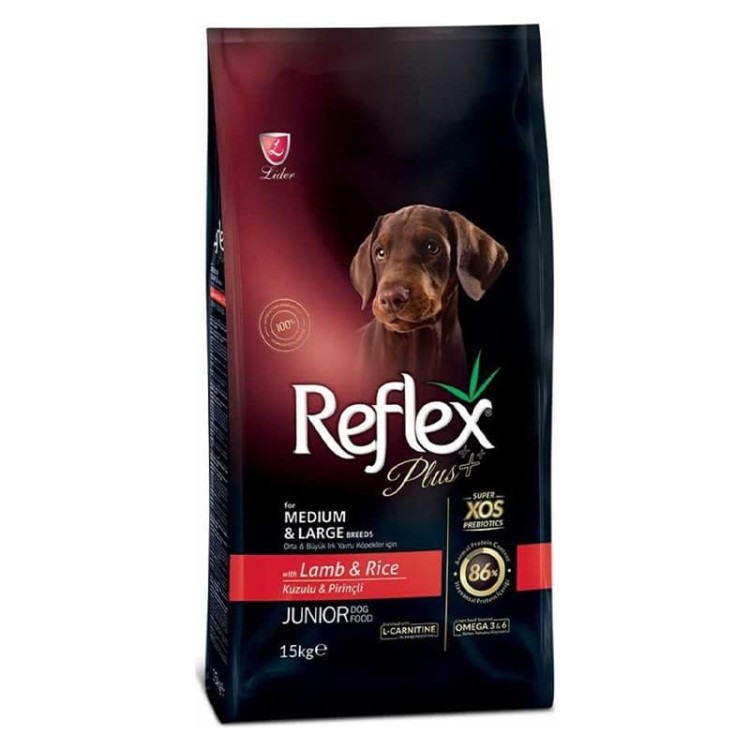 Reflex Plus Junior Medium & Large Αρνί, Ρύζι 15kgr