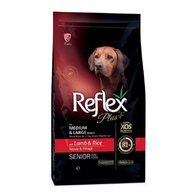 Reflex Plus Senior Medium & Large Αρνί, Ρύζι 15kgr