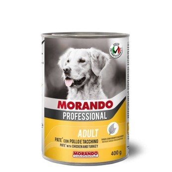 Morando Professional Adult Dog Pate with Chicken & Turkey 400gr (Πατέ Κοτόπουλο & Γαλοπούλα)
