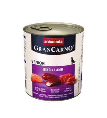 Animonda Gran Carno Senior Veal, Lamb & Beef - Μοσχάρι, Αρνί & Βοδινό 800gr