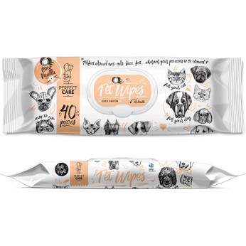 Perfect Care Pet Wipes Coco Vanilla Υγρά Μαντηλάκια 50τμχ