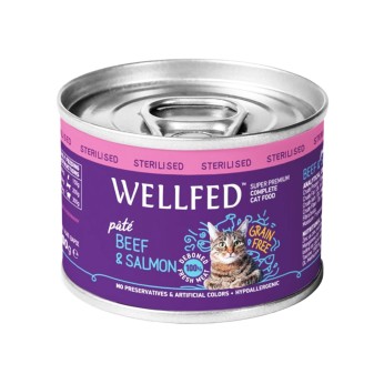 Wellfed Sterilised Beef Salmon 200gr