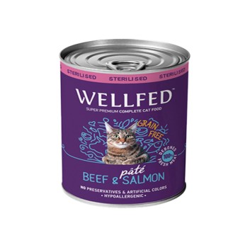 Wellfed Sterilised Beef Salmon 400gr