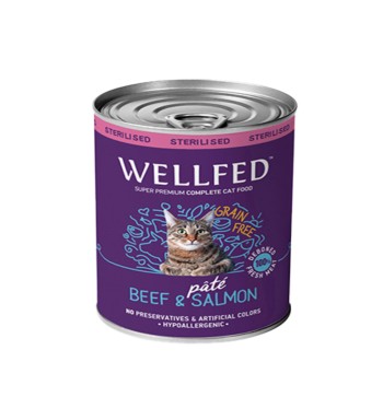 Wellfed Sterilised Beef Salmon 400gr