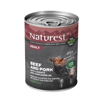 Naturest Adult Beef Pork Carrots Sunflower Oil 400gr