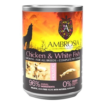 Ambrosia Grain Free Growth - Puppy Chicken and White Fish 400gr