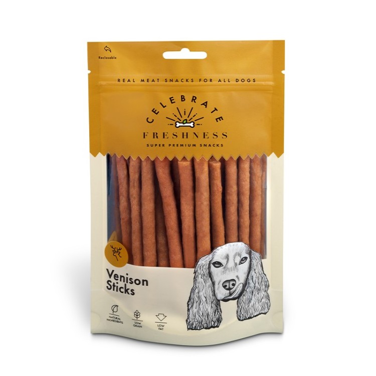 Celebrate Freshness Super Premium Snacks Venison Sticks 100gr