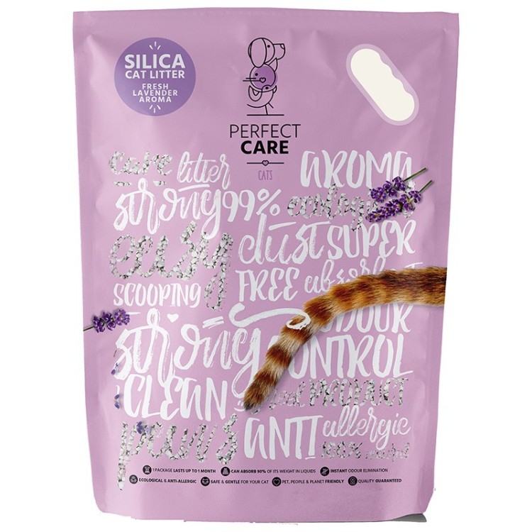 Perfect Care Cat Silica Litter Αμμος με Άρωμα Λεβάντα 15lt