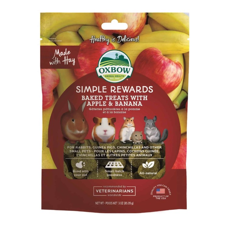 Oxbow Simple Rewards Baked Treats with Apple & Banana 85,05gr