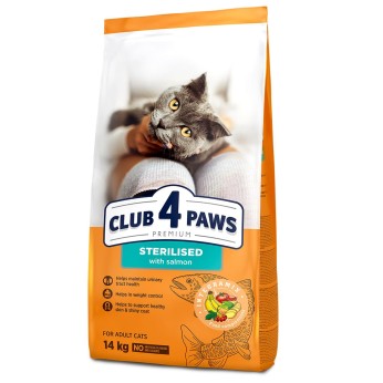 Club 4 Paws Premium Sterilised Cat with Salmon 14kg (με Σολομό)