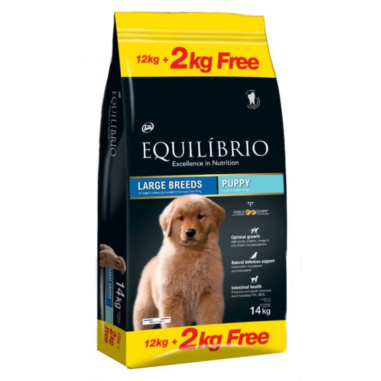 Equilibrio Puppy Large Breed 12kg + 2kg Δώρο