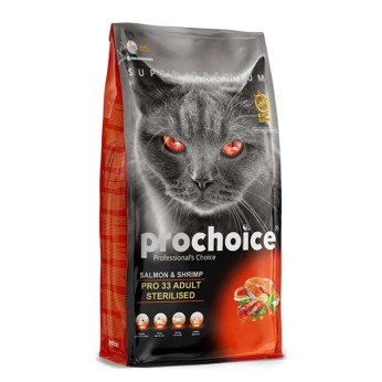 ProChoice Sterilised Adult Cat Salmon & Shrimps Σολωμός Γαρίδα 15kg