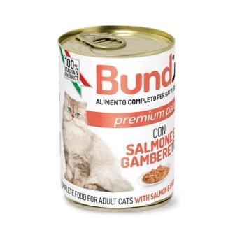 Bundy Adult Cat with Salmon & Shrimps 400gr (Πατέ με Σολομό & Γαρίδα)