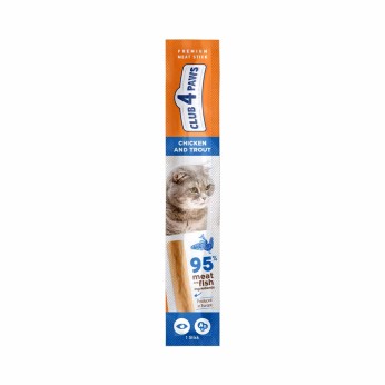 Club 4 Paws Premium Cat Snack Chicken & Trout Stick 5gr Κοτόπουλο - Πέστροφα