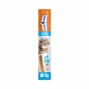 Club 4 Paws Premium Cat Snack Salmon & Cod Stick 5gr Σολομός - Μπακαλιάρος