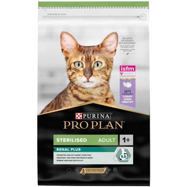 Purina Pro Plan Sterilised Renal Plus Cat 1+ Γαλοπούλα 3kg