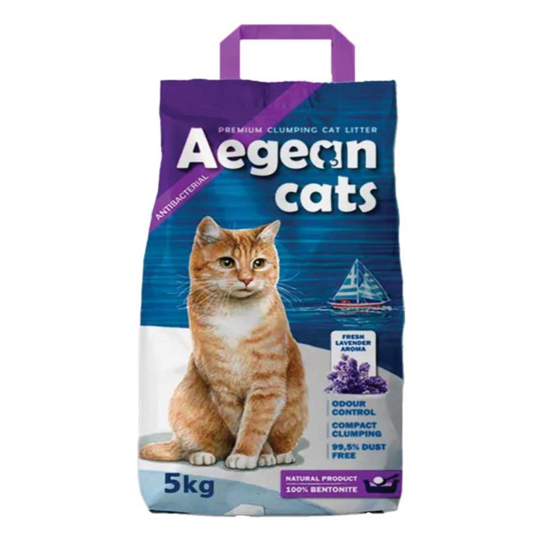 Aegean Cat Litter Betonite Lavender 5kg (Άμμος Μπετονίτη - Λεβάντα)