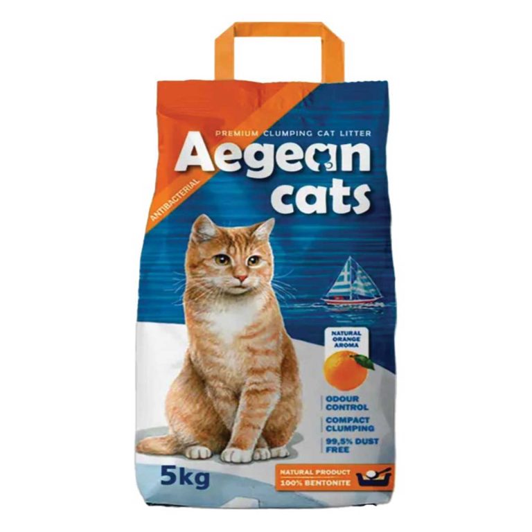 Aegean Cat Litter Betonite Orange 5kg (Άμμος Μπετονίτη - Πορτοκάλι)