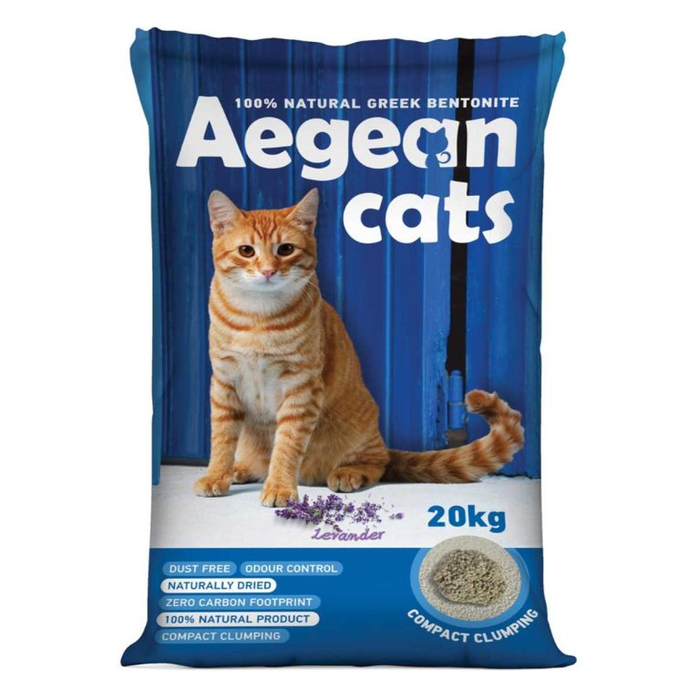 Aegean Cat Litter Betonite Lavender 20kg (Άμμος Μπετονίτη - Λεβάντα)