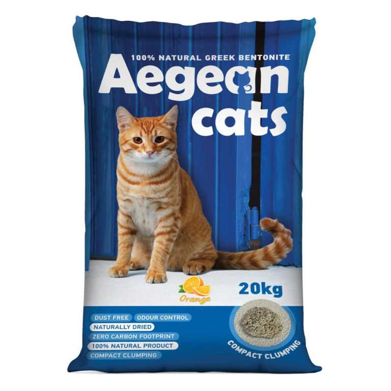 Aegean Cat Litter Betonite Orange 20kg (Άμμος Μπετονίτη - Πορτοκάλι)