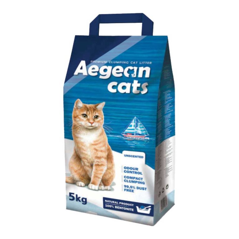 Aegean Cat Litter Betonite Natural 5kg (Άμμος Μπετονίτη - Φυσικό Άρωμα)