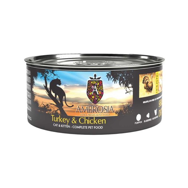 Ambrosia Grain Free Holistic Adult Cat & Kitten Turkey & Chicken 150gr (Γαλοπούλα - Κοτόπουλο)