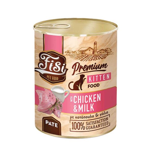 Fisi Premium Cat Kitten with Chicken & Milk 400gr (Κοτόπουλο & Γάλα)