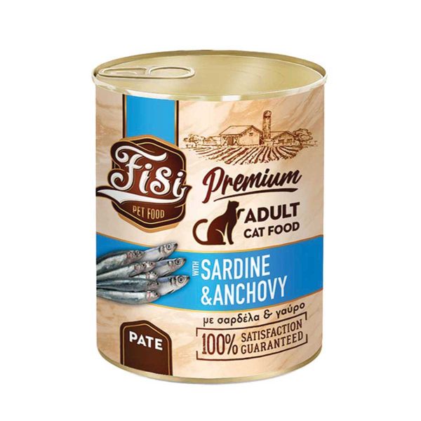 Fisi Premium Cat Adult with Sardine & Anchovy 400gr (Σαρδέλα - Γαύρος)