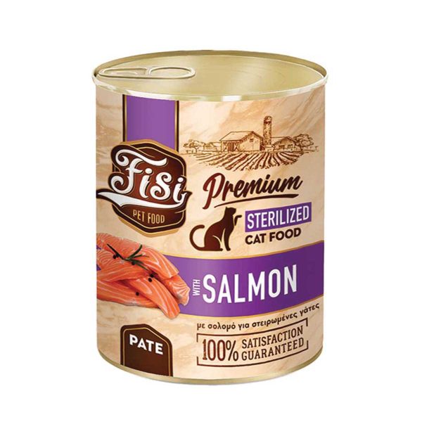 Fisi Premium Cat Adult Sterilised with Salmon 400gr (Σολομός)