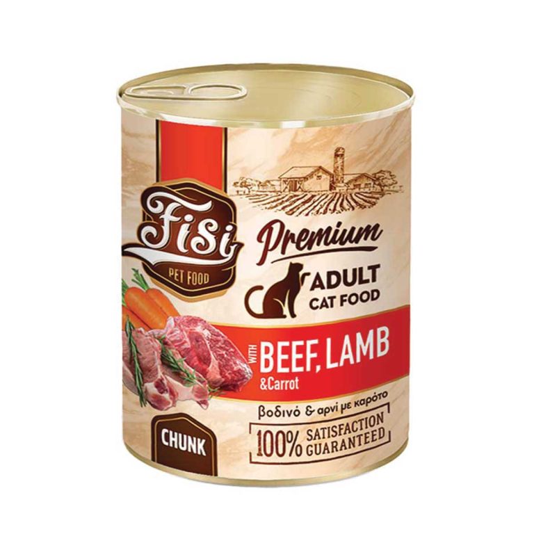 Fisi Premium Cat Adult with Beef Lamb & Carrot in Sauce 400gr (Βοδινό Αρνί & Καρότο σε Σάλτσα)