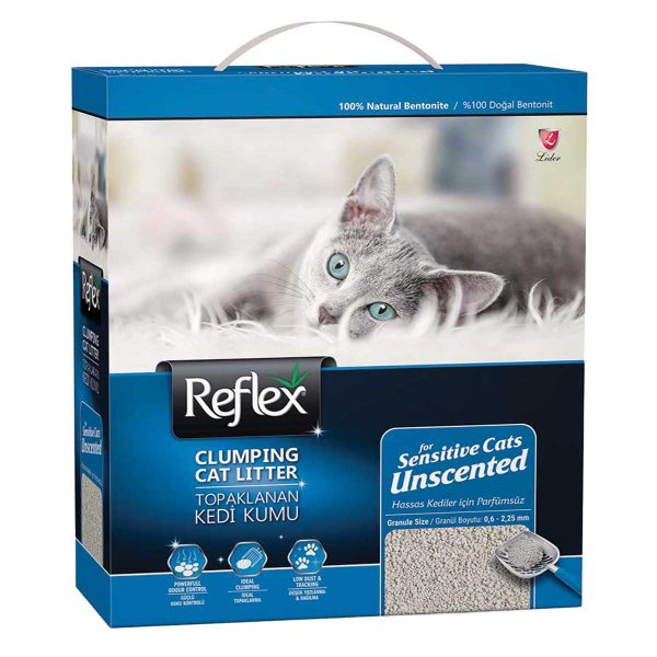 Reflex Perfume-Free Clumping Cat Litter Betonite for Sensitive Cats 10lt (χωρίς Άρωμα)