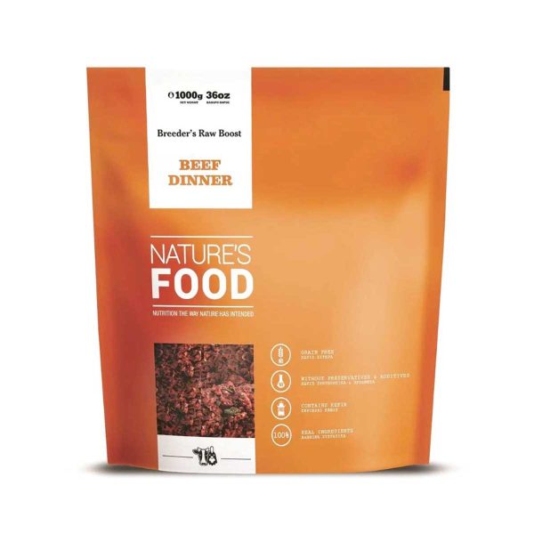 Barf - Nature's Food Beef Dinner Breeder's Bag 1kg