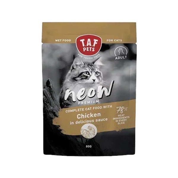 Taf Pets Neow Premium Adult Cat Chicken in Delicious Sauce 80gr (Κοτόπουλο)