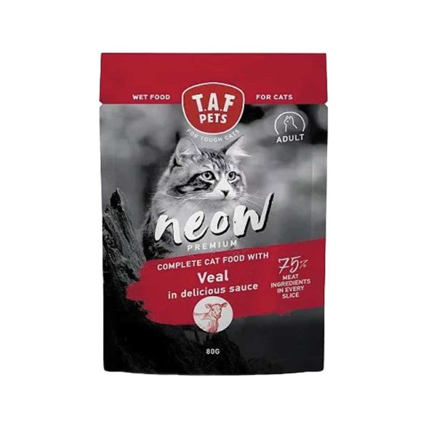 Taf Pets Neow Premium Adult Cat Veal in Delicious Sauce 80gr (Μοσχάρι)