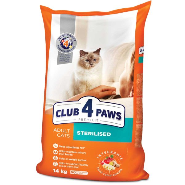 Club 4 Paws Premium Cat Sterilised με Κοτόπουλο 14kg