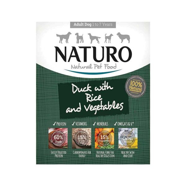 Naturo adult Dog with Duck Rice & Vegetables 400gr (Πάπια Ρύζι & Λαχανικά)