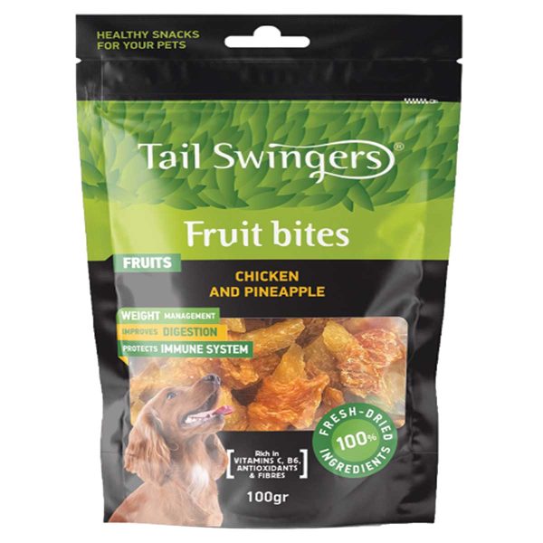 Tail Swingers Fruit Bites Chicken & Pineapple 100gr (Κοτόπουλο - Ανανάς)