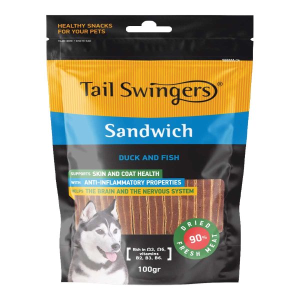 Tail Swingers Sandwich Duck & Fish 100gr (Πάπια - Ψάρι)