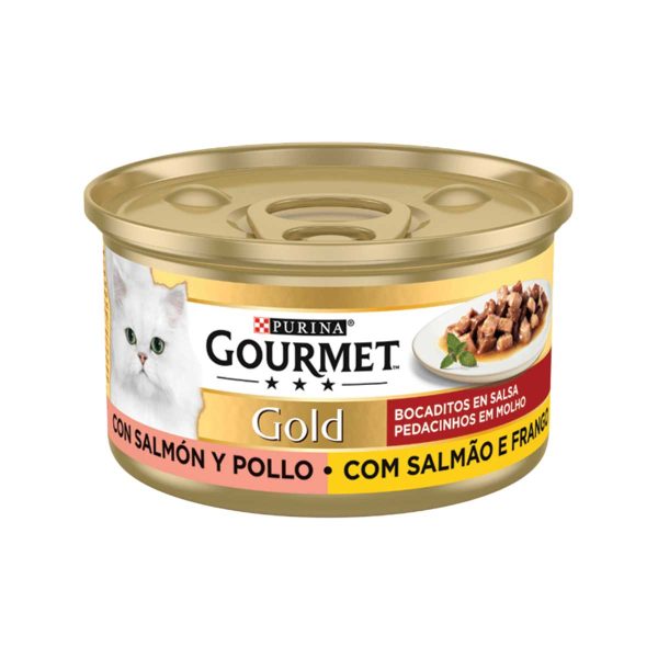 Purina Gourmet Gold Chunks in Sauce Adult Cat with Chicken & Liver 85gr (Κομμάτια σε Σάλτσα - Κοτόπουλο & Συκώτι)