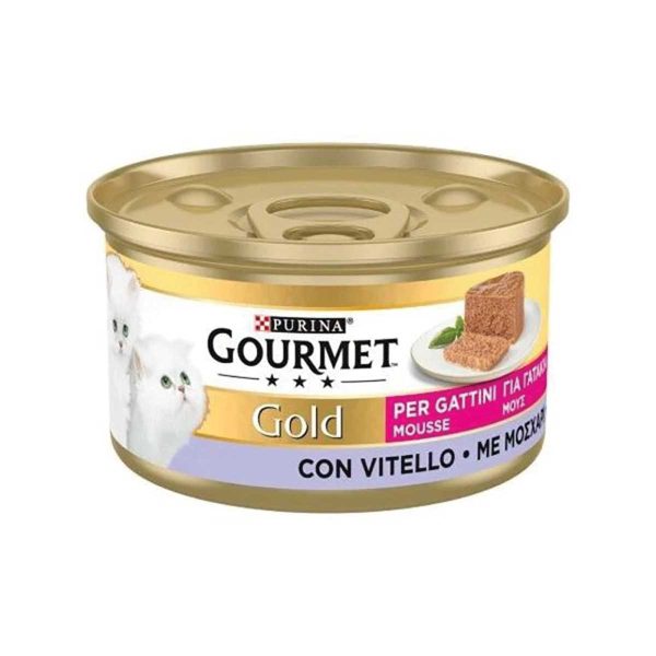 Purina Gourmet Gold Mousse Kitten with Veal 85gr (με Μοσχάρι)