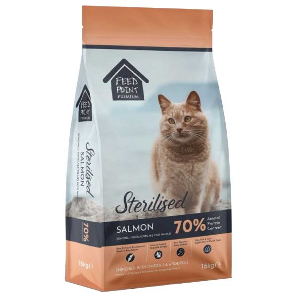 Feed Point Adult Cat Sterilised with Salmon 15kg (Σολομός)