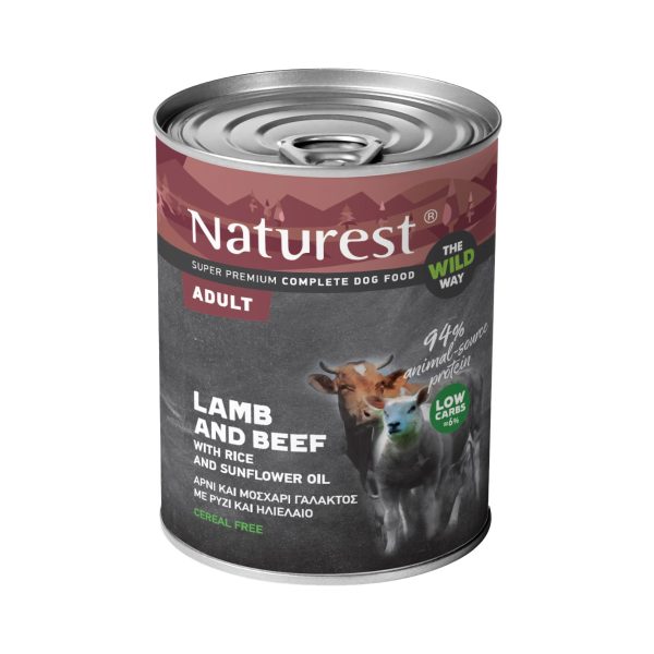 Naturest Adult Lamb Beef Rice Sunflower Oil 400gr